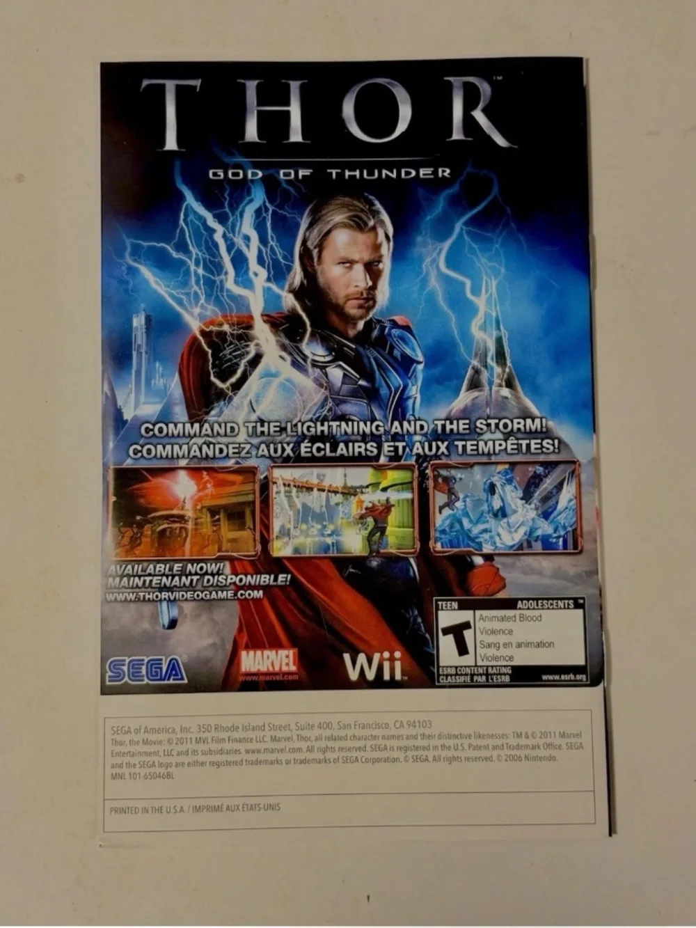 Sega Captain America Super Soldier Nintendo Wii Complete CIB Manual Included